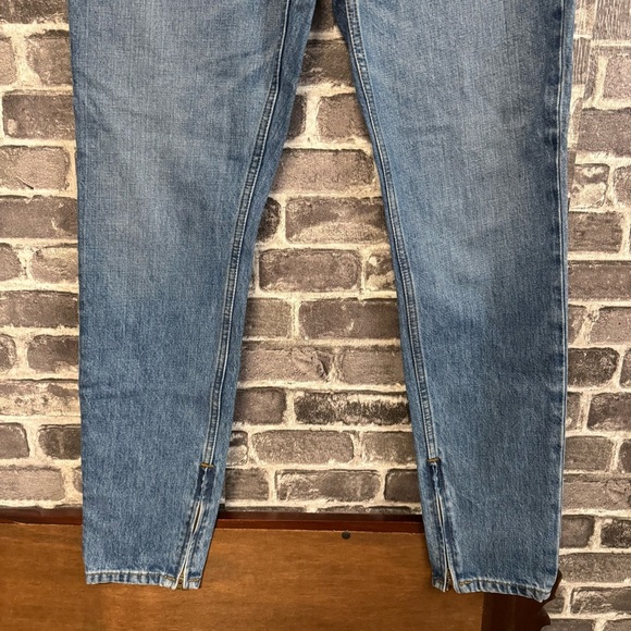 RE/DONE Super High Drainpipe Atomic Denim Jeans ankle zipper straight leg - Picture 6 of 12